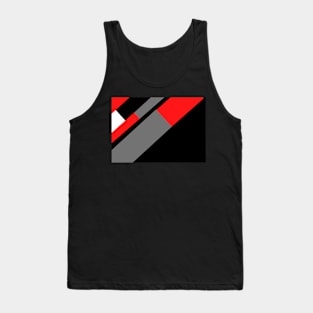 Red, Black, and White and Grey Pattern Tank Top